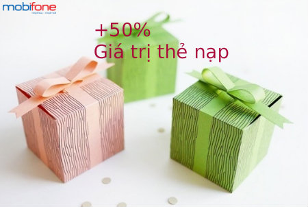 Khuyến mãi 50% thẻ nạp Mobifone