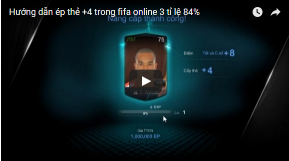 Thẻ Fifa Online 3 cộng 4