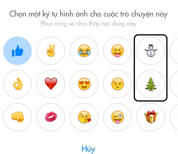 Làm tuyết rơi trên Messenger