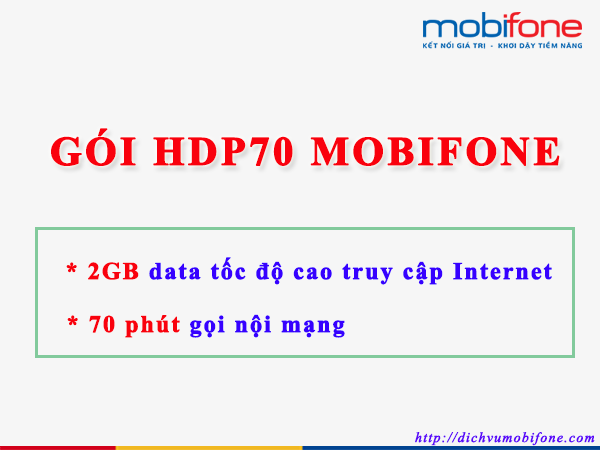 Gói cước HDP70 Mobifone