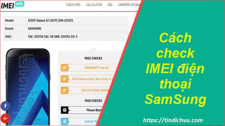 Hướng dẫn cách check imei Samsung nhanh và chính xác nhất