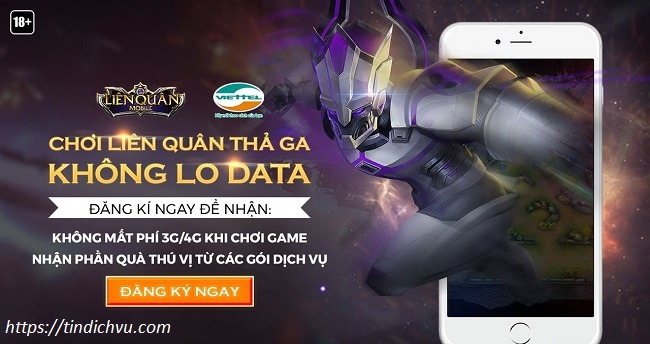 Đăng ký gói Liên Quân mạng Viettel, Mobifone, Vietnamobile, Vinaphone