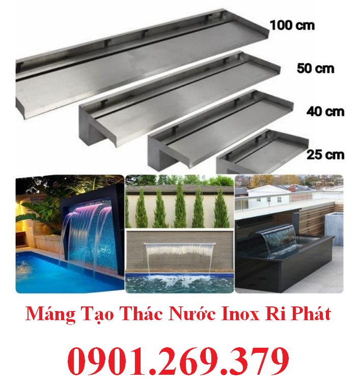 Máng tạo thác nước Inox Ri Phát